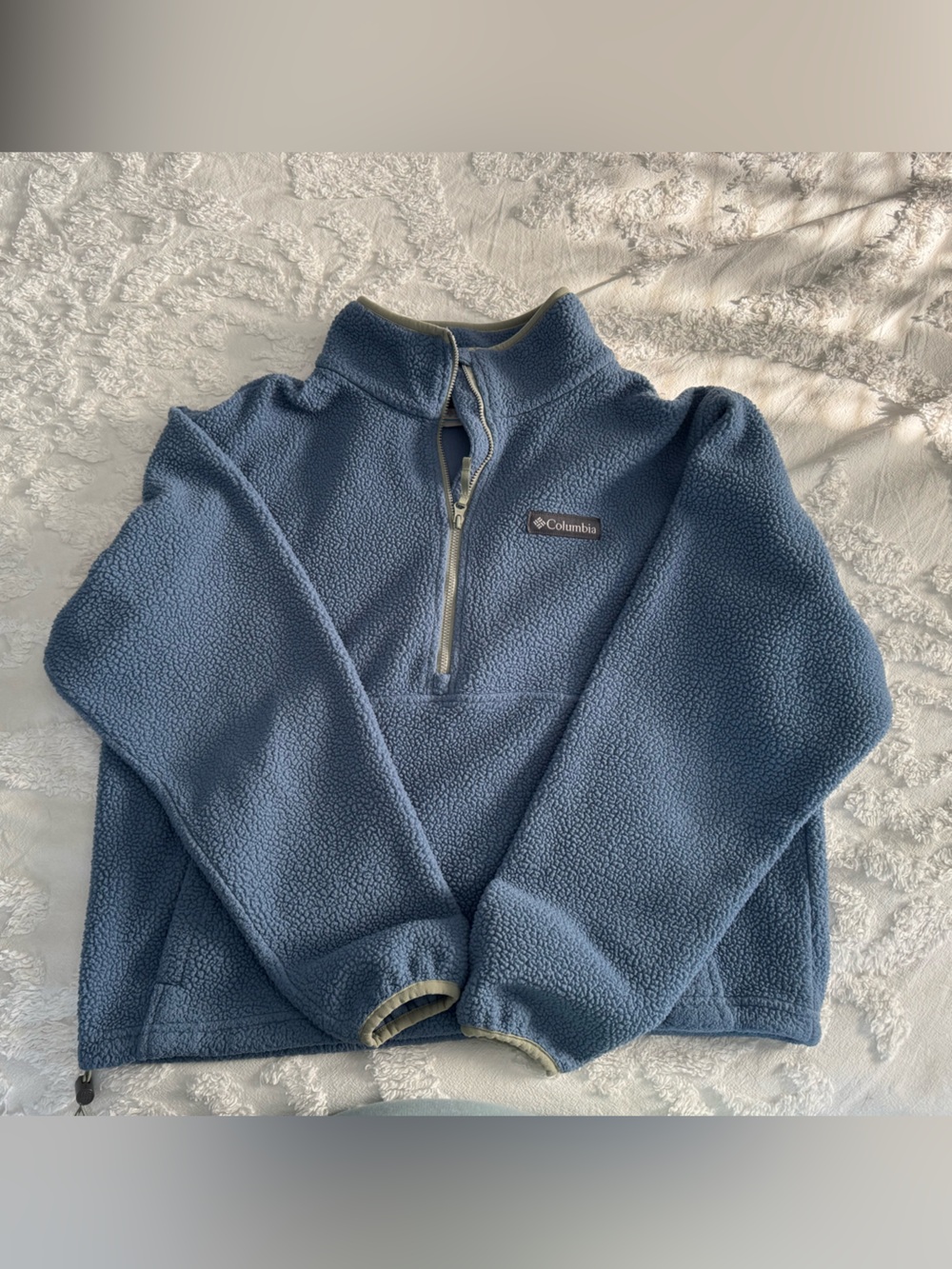 Women’s Columbia Blue Fleece Quarter Zip Pullover – Size Small